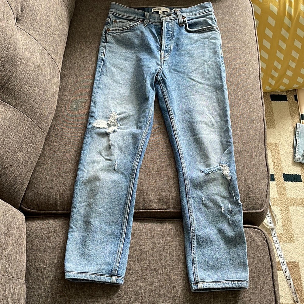 Redone High Rise Ankle Crop - Picture 2 of 8